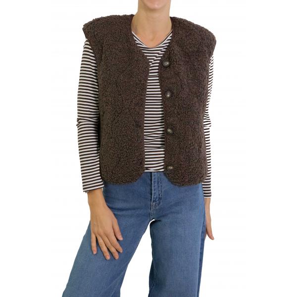 Gilet teddy con bottoni  Only 